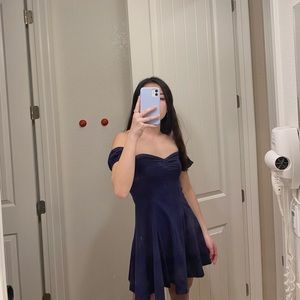 navy blue flowy dress